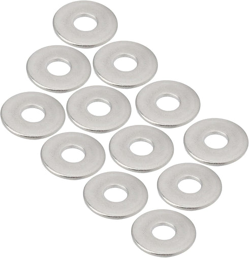 PZEOB 100pcs 304 M8x24mm Flat Gasket Flat Washers Stainless Steel Lock Washer Spacers Flat Repair Washer Expanded