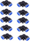 Pneumatic Connectors, 8mm Push in Elbow Connectors for Water Hose Quick Connect, 10 PCS
