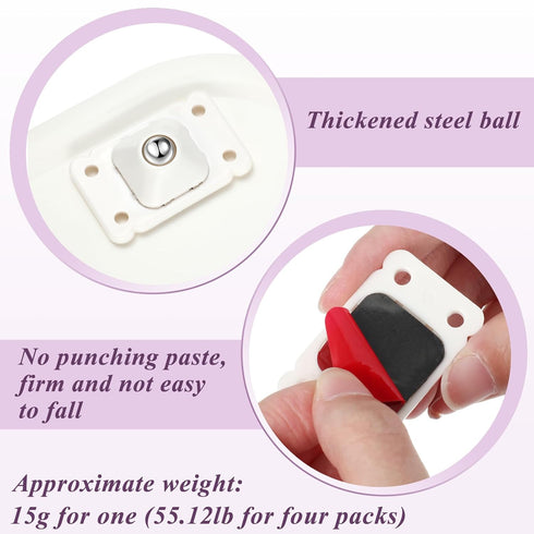 48 Pcs Self Adhesive Caster Wheels for Kitchen Appliances, 360° Swivel Mini Roller Ball Transfer Bearing