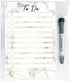 Dry Erase To Do List Vinyl Whiteboard Sticker Decal by Glassboard Studio, Removable & Reusable (6 x 9 inches, Marble)