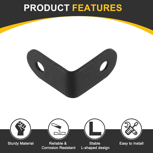 10Pcs 1.18"x1.18"x0.63" (30x30x16mm, uxcell L-Shaped Brackets Corner Brace, Corner Bracket Shelf Bracket Right Angle
