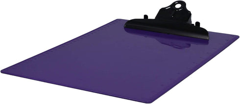 Saunders 21606 Recycled Plastic Clipboard with Ruler Edge, 8 1/2 x 12 Sheets, 1" Clip Cap, Purple