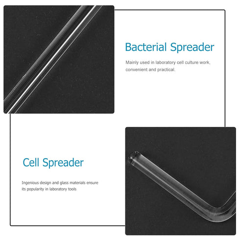 L Shape Coating Rod Petri Dish Glass 3pcs Cell Spreader Laboratory Spreader Supplies