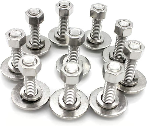 Bolt Fullerkreg 10 Sets Stainless Steel Hex Head Screws, 5/16-18x1-1/4", Bolts and Nuts Kit with Washers