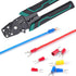 smseace 201pcs Crimping Tool with 12-Sizes Fork Spade Connectors for 22-10AWG Wire, Multifunction Wire Crimping Tool