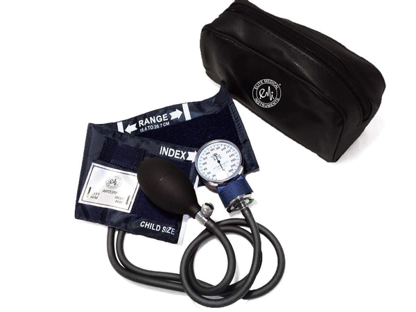 EMI Pediatric Aneroid Sphygmomanometer Manual Blood Pressure Monitor with Child Sized Cuff & Carrying Case EBC-215