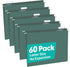 HERKKA Extra Capacity Hanging File Folders, 60 Pack, Reinforced Letter Size with Heavy Duty 0 Inch Expansion for Bulky