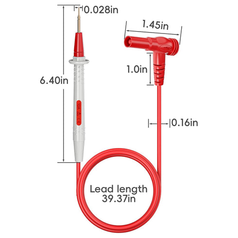 Goupchn Multimeter Test Leads Kit with Push On Alligator Clips and Stackable Banana Plug for Electrical Testing