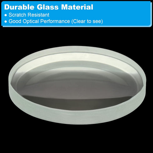 PATIKIL 6" (150mm) Focal Length Double Concave Lens, 2 Pack 50mm Diameter for Physics Experiment, Clear