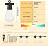 BYIZO 10 Bulbs, 23FT Commercial 2700K LED Outdoor String Lights with Shatterproof Edison Grade Patio Lights