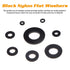 500Pcs Nylon Flat Washer Assortment Set, 8 Sizes - M2, M2.5, M3, M4, M5, M6, M8, M10 (Black)