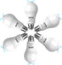 lanyue Bulb,Activated Bulb Bulb,13W 100W,E26 6000K Daylight,6 Packs Motion Sensor Light Detector Light Indoor,Dusk