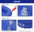 MOTOULAX 16123 Bedsore Chair Blue Cushion Professional Inflated Portable Chair Cushion Folding Back Cushion