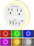 LED Night Lights Plug into Wall, Plug in Night Light with 4