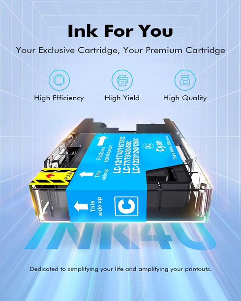 INK4U Compatible LC75 Ink Cartridges Replacement for Brother LC75 LC71 LC79 XL, Compatible with MFC-J6510DW MFC-J6710DW