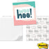 Modern Appreciation Sticky Note Cube, 600 Sheets, 2.75" Motivational Memo Block Printed on 4 Sides, Made in USA