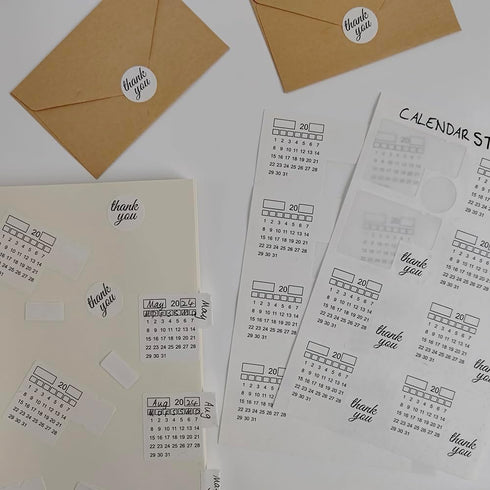 Monthly Tabs Calendar Stickers for Yearly Planner, Journal Dividers for School Year Agendas
