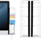 Office Desk Accessories 2pcs Multifunction Computer Monitor Memo Board, Transparent Side Panel with Phone Holder