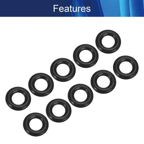 200Pcs Buna-N O-Ring Metric Nitrile Rubber Round Sealing O Ring Gasket for Plumbing, Black Tone (ODxIDxW)