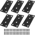 BokWin 6Pcs Mending Bracket Plate, 80x40x2mm Stainless Steel Heavy Duty Flat Corner Brace