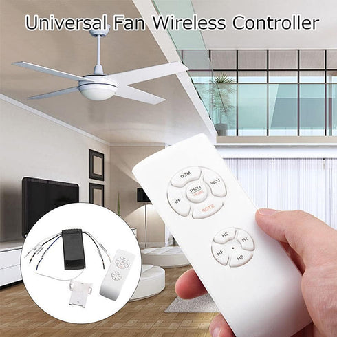 Ranjaner 3-in-1 Universal Ceiling Fan Remote Control Kit, Wireless Remote Control and Receiver Kits for Lamp, Ceiling