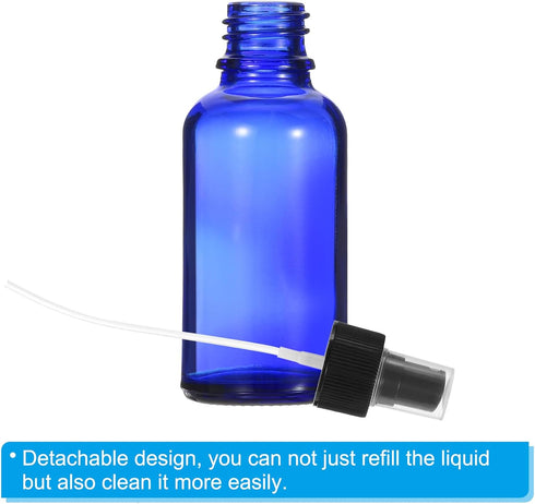 PATIKIL 30ml Plastic Spray Bottles - 48pcs Nozzle Leak Proof Empty Water Mist Sprayers with Funnel