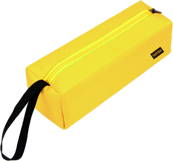 1-Pack Zipper Utility Tool Bag, Small Multi-purpose Storage Organizer for Screwdrivers, Pliers (Yellow)