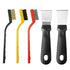 2Pcs Cleaning Scraper for Ovens, Stainless Steel Multi-Kitchen Scraper with 3Pcs Brass Nylon Brushes, Black