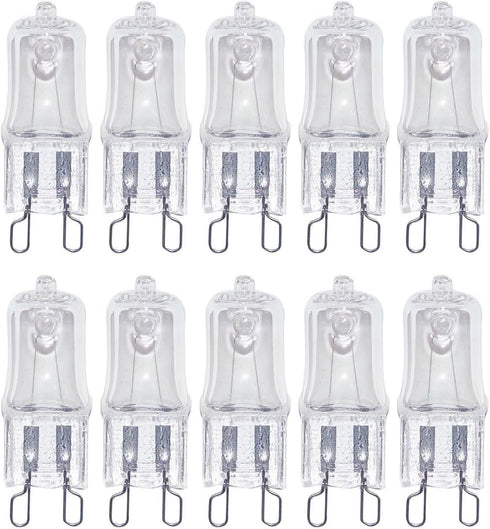ShuoHui 5pcs G9 Bulb 25 40 60 120 Dimmable T4 (40, Halogen Watt Volt JCD Type Bi-Pin Base for Chandeliers, Pendants