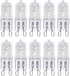 ShuoHui 5pcs G9 Bulb 25 40 60 120 Dimmable T4 (40, Halogen Watt Volt JCD Type Bi-Pin Base for Chandeliers, Pendants