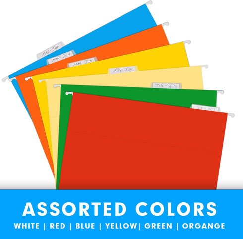 RAZCC Extra Capacity Hanging File Folders, 60 Pack Letter Size Reinforced with 3 Inch Expansion for Bulky Files