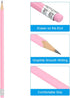 PATIKIL Round Pencils, 48 Pack HB Graphite Pencils with Eraser for Classroom Teacher Office Supplies, Pink