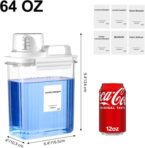 64 OZ 3PACK Laundry Detergent Dispenser, Liquid Laundry Soap Dispenser, Fabric Softener Dispenser, Scent