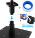 Straight Shower Arm with Flange Ceiling Mount for Fixed Shower Head, 3 Inch Rainfall Extension, Matte Black