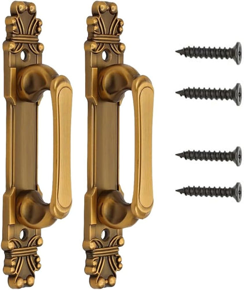 European Style Antique Barn Door Handle, Metal Sliding Door Pull Handle for Cabinet Hardware Accessory