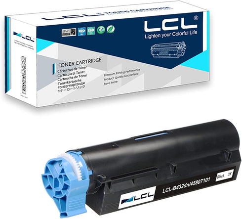 LCL Compatible Toner Cartridge Replacement for OKI B412dn B432dn B512DN, 1-Pack Black
