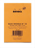Rhodia Classic Orange Notepad, 3.3 x 4.75, Grid, FBA_12200C