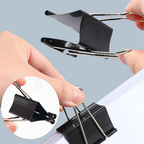 Binder Clips Paper Clamps, 300 Pack, Assorted Sizes (Black), Jumbo, Large, Medium, Small, Mini, Micro