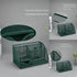 Green Desk Organizer Mesh Drawer Storage, 6 Compartments and Drawer, Desktop Caddy for Stationery, Cosmetics