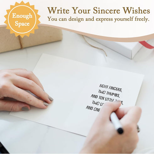 Qiliji Pregnancy Announcement Card, New Baby Announcement Card, Pregnancy Reveal Cards for Family Family, We Have a