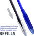 ParKoo Retractable Erasable Gel Pens, 0.7 mm Fine Point, 3 Black/3 Blue Ink Pens with 4 Bonus Refills