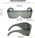 Calabria 3000 Fit Over Safety Glasses, Fitover Prescription Eyewear, Silver Mirror Wrap Around Tinted Anti Fog Glare