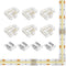 BTF-LIGHTING 6Pcs LED Strip Connector Kit, 10mm/0.39in Width, 3 Pin Transparent L-Shaped, 4Pcs 4Pin Connectors