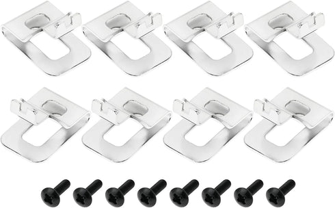 8PCS Dewalt Belt Clips, Stainless Steel Drill Tool Clips Hook Kit with Screws for 20V Power Tools