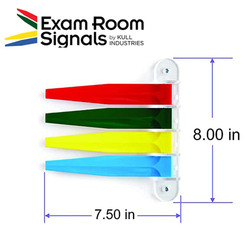 4 7-Inch Exam Room Flag System, Medical Door Status Sign for Doctor Offices, Hospitals, Clinics, Easy Identification