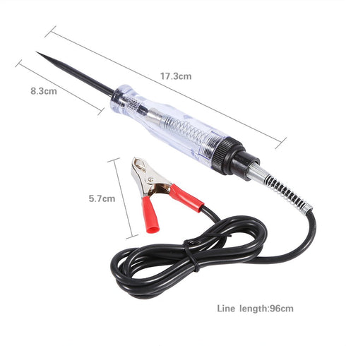 Test Light Automotive, Auto Car Truck Voltage Circuit Tester 6V 12V 24V DC with Indicator Bulb & 96cm Wire