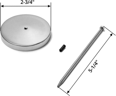 QWORK 4 Pcs Desk Receipt Holder, Spike Stick Receipts Check Bill Fork, Silver Paper Holder, 5.5inch