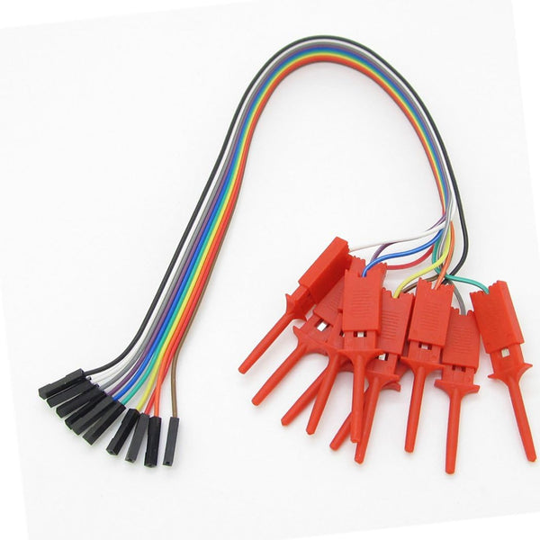 A Set of 10pcs Red Logic Analyser Useful High Efficiency Clip Ideal Test Hook