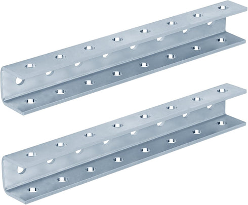 2 PCS 15-3/8" U Shaped Strut Connector Bracket, 6 Gauge Metal Joiner Support for 1/2" Bolt in 1-5/8" Channel, Steel