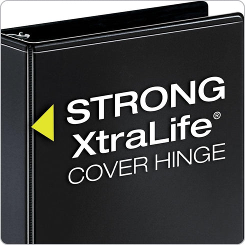 Cardinal 3 Ring Binder, 1 Inch Performer ClearVue Binder, Round Rings, 225-Sheet Capacity, Black (67225)